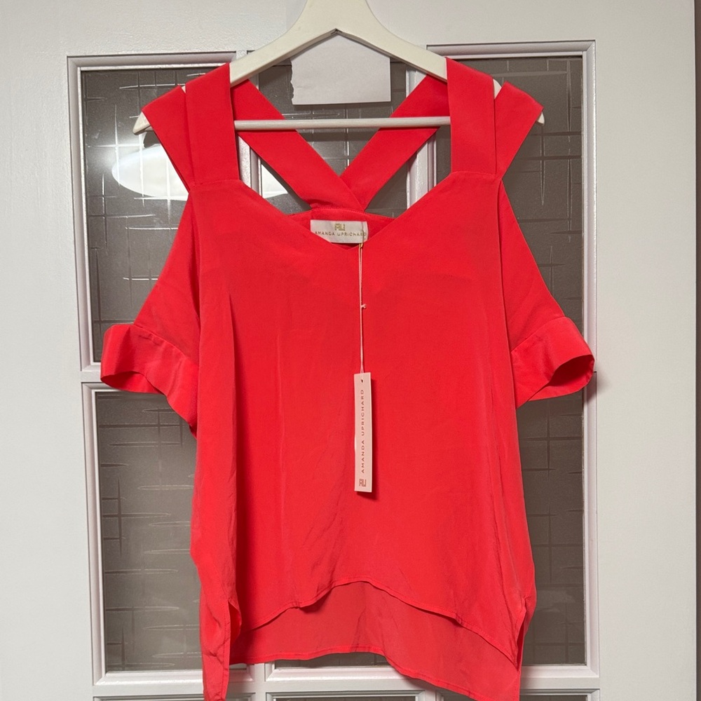 Amanda Uprichard Vibrant Red pink Blouse
